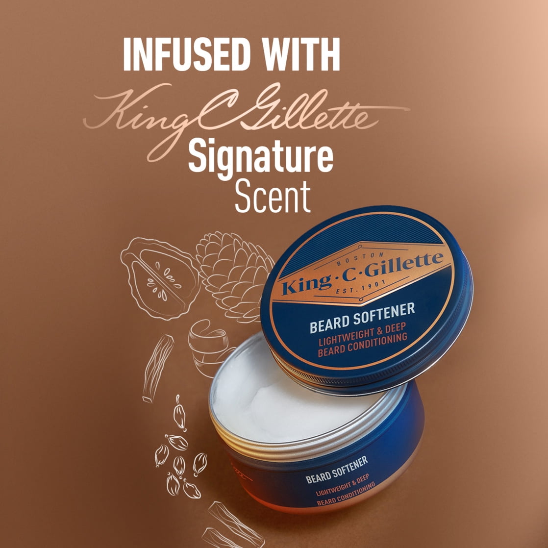 King C. Gillette Men's Soft Beard Balm, 3.4 Ounces