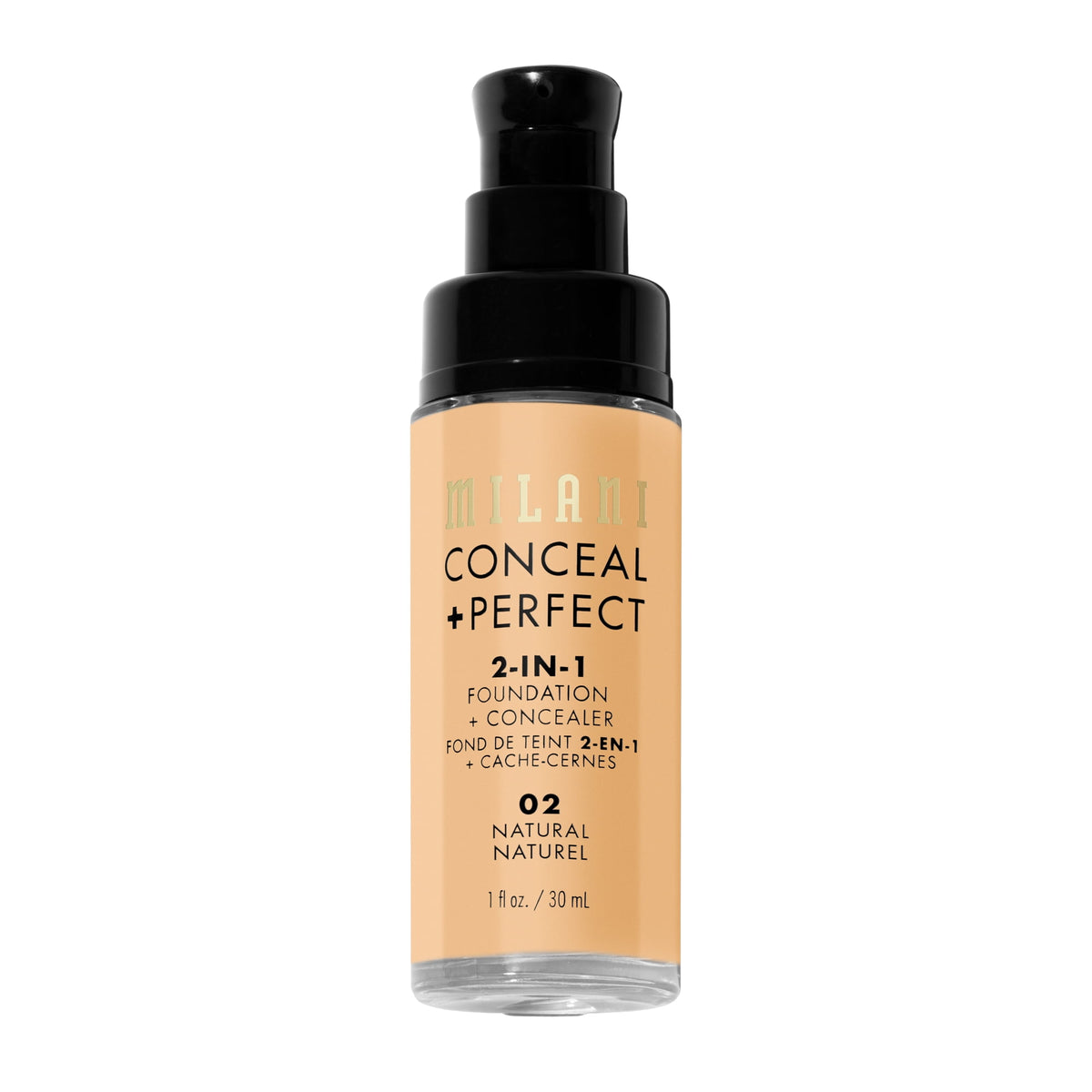 Milani Conceal + Perfect 2-in-1 Foundation + Concealer, Natural