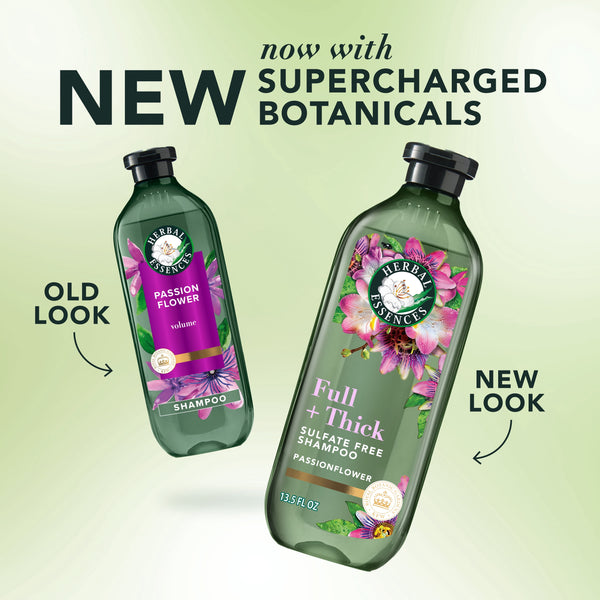 Herbal Essences Full + Thick Passionflower Sulfate Free Shampoo, 13.5 fl oz