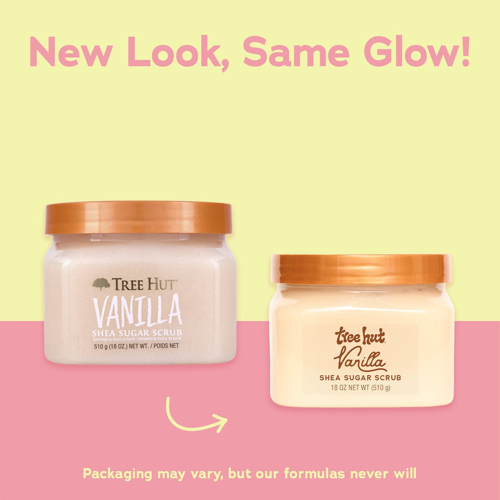 Tree Hut Vanilla Shea Butter Sugar Body Scrub, 18 oz