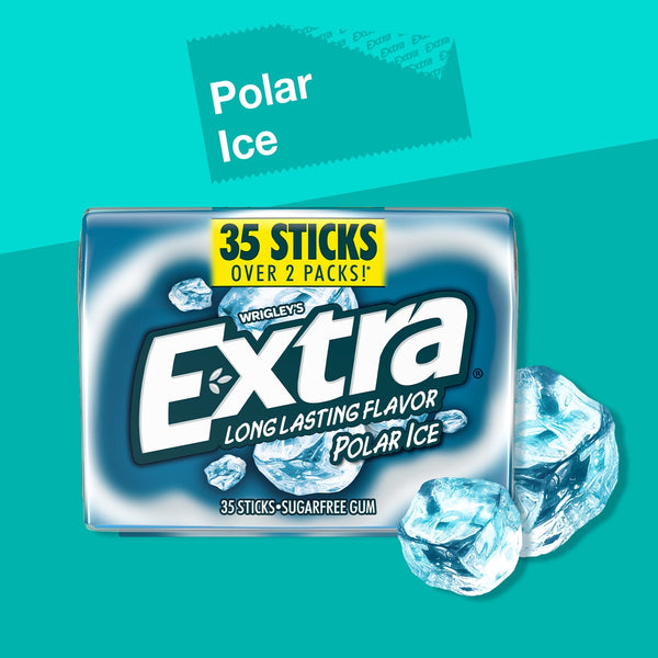 Extra Polar Ice Sugar Free Chewing Gum - 35 Count pack