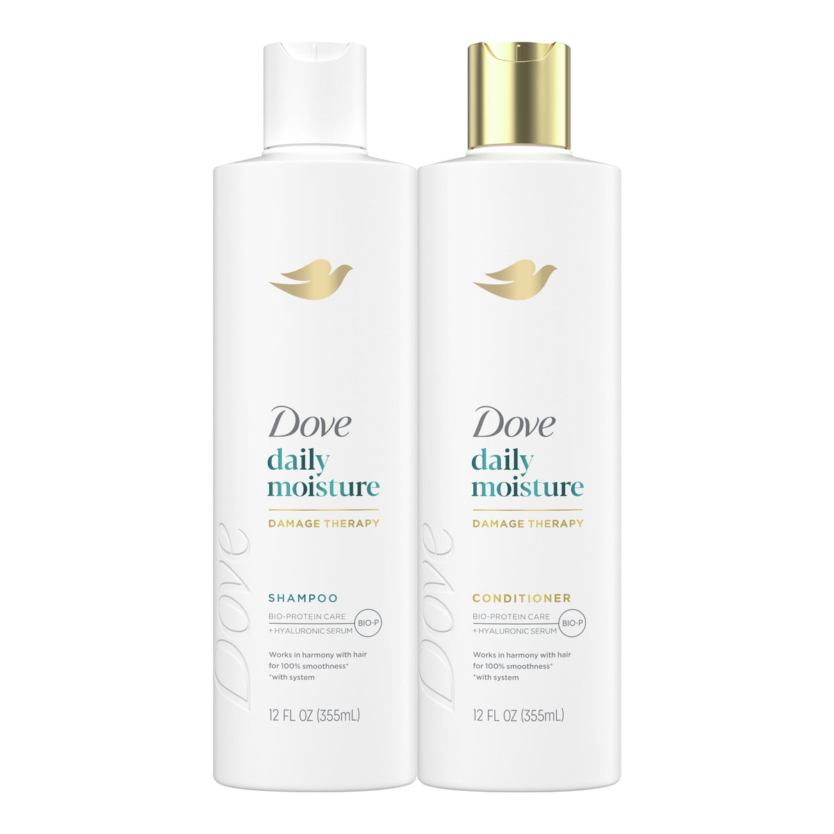 Dove Daily Moisture Shampoo & Conditioner Set, 12 fl oz 2 count