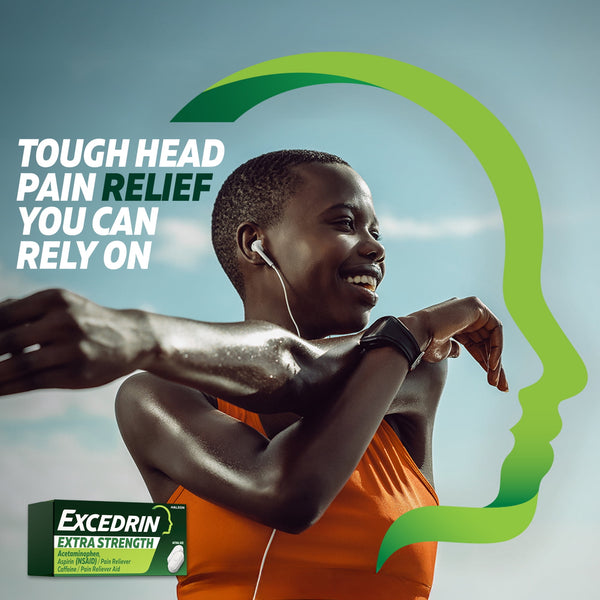 Excedrin Extra Strength Pain Relief Caplets for Headache Relief, Acetaminophen 250Mg, Aspirin 250Mg, Caffeine 65Mg, Pain Reliever, 200 Count
