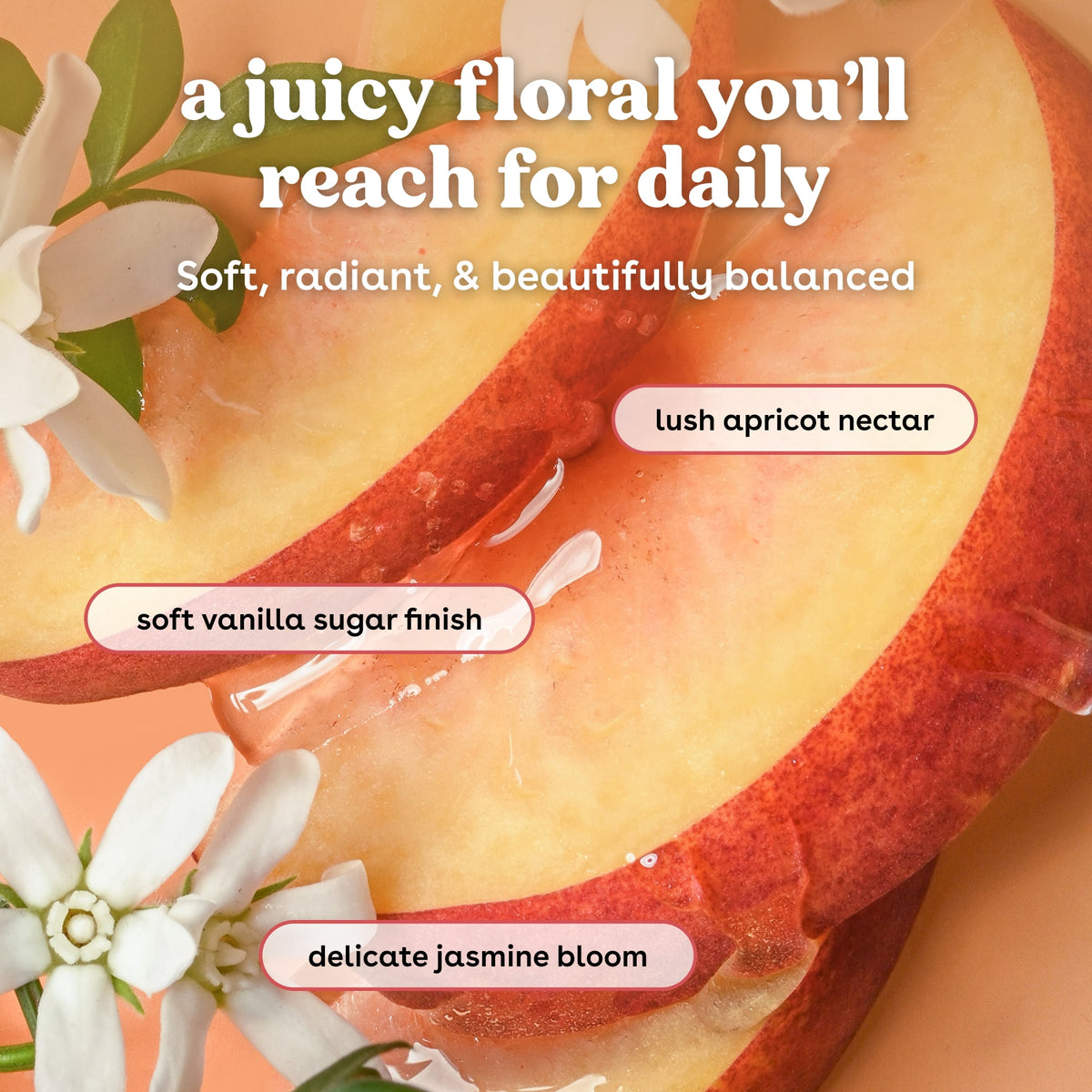 eos Jasmine Peach Body Lotion, 24 Hour Moisturizing Daily Body Moisturizer for Dry Skin with Shea Butter & Vitamin E, 16 fl oz