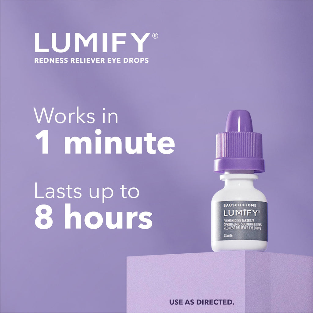 LUMIFY Eye Drops for Redness Relief and Whiter and Brighter Looking Eyes, .25 fl oz (7.5 ml)