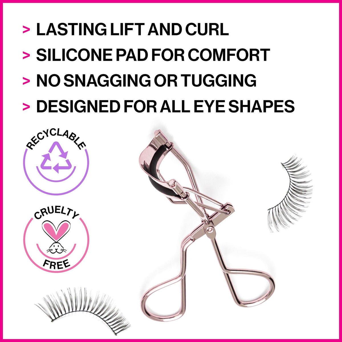 Wet n Wild High on Lash No Pinching Eyelash Curler, Metal