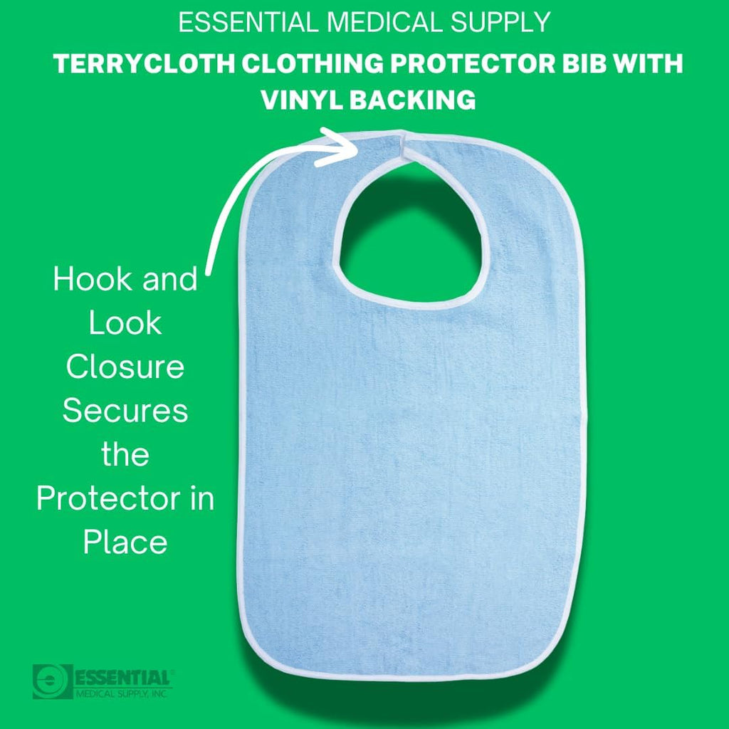Essential Medical Supply Standard Bib, Blue, 18 Inch X 30 Inch