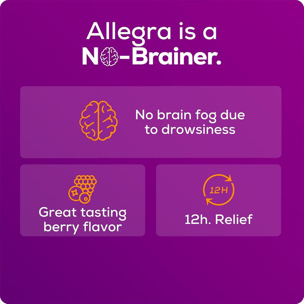 Allegra Children's 12-Hour Allergy Relief Liquid, Berry Flavor, 8 oz.