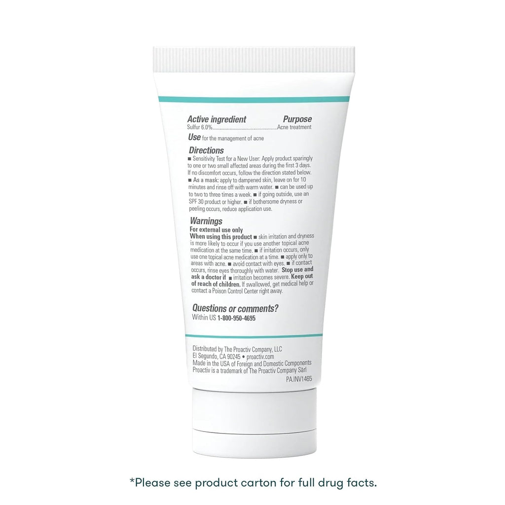 Proactiv Skin Purifying Acne Mask, 6% Sulfur, 3 Oz