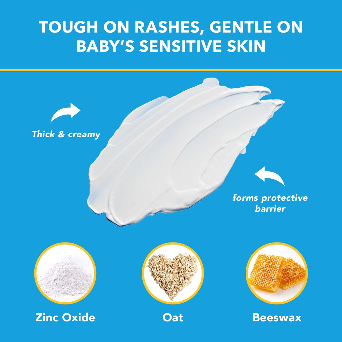Triple Paste Diaper Rash Cream, Zinc Oxide Baby Ointment, 16 oz