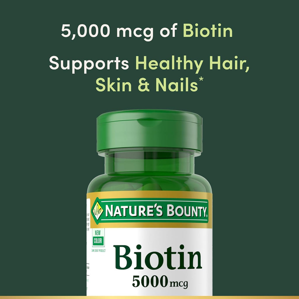 Nature's Bounty Biotin, 5000mcg, 72 Softgels