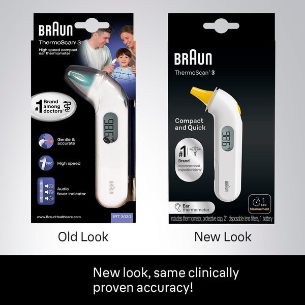 Braun ThermoScan 3 Ear Thermometer for Baby and Infant