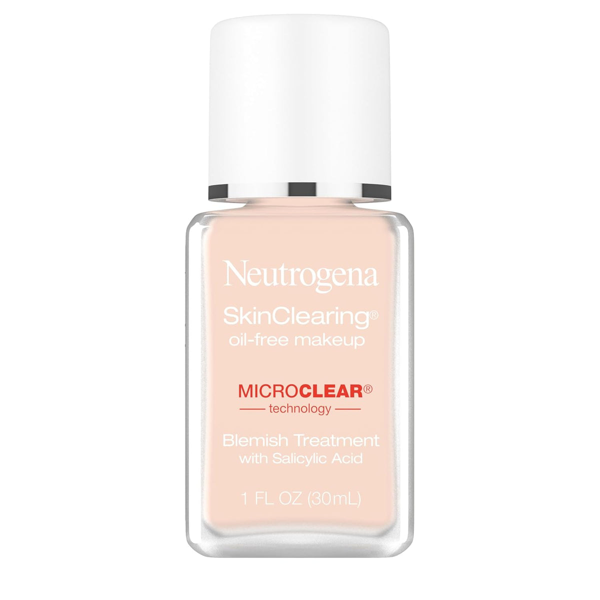 Neutrogena SkinClearing Liquid Foundation, 20 Natural Ivory, 1 fl oz