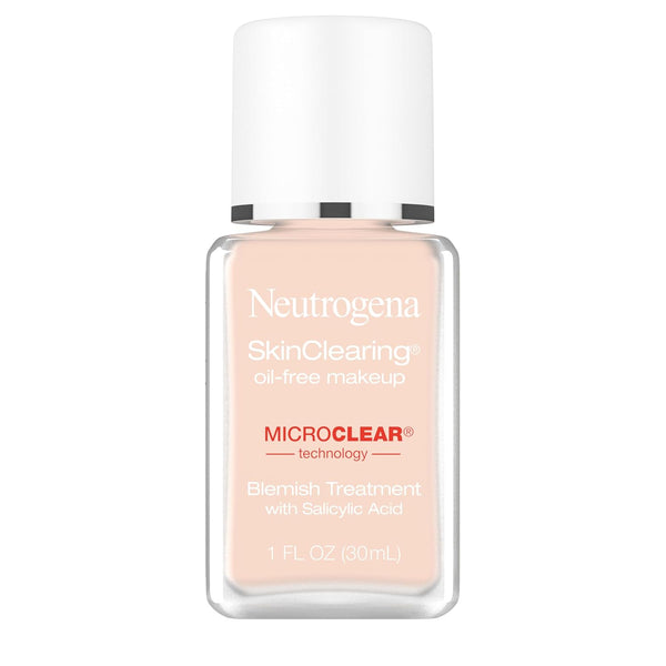 Neutrogena SkinClearing Liquid Foundation, 20 Natural Ivory, 1 fl oz