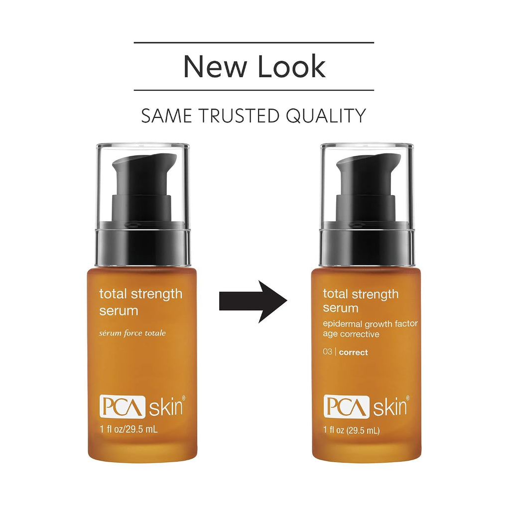 PCA SKIN Total Strength Serum - Plumping & Firming Skin Treatment with Epidermal Growth Factors & Peptides (1 oz)