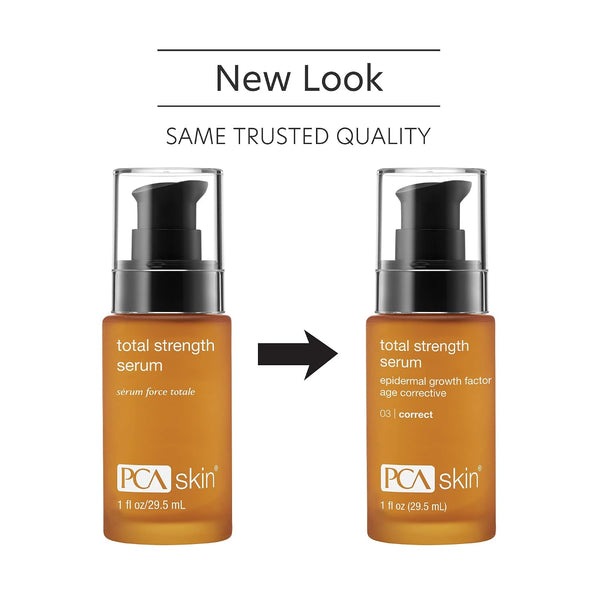 PCA SKIN Total Strength Serum - Plumping & Firming Skin Treatment with Epidermal Growth Factors & Peptides (1 oz)