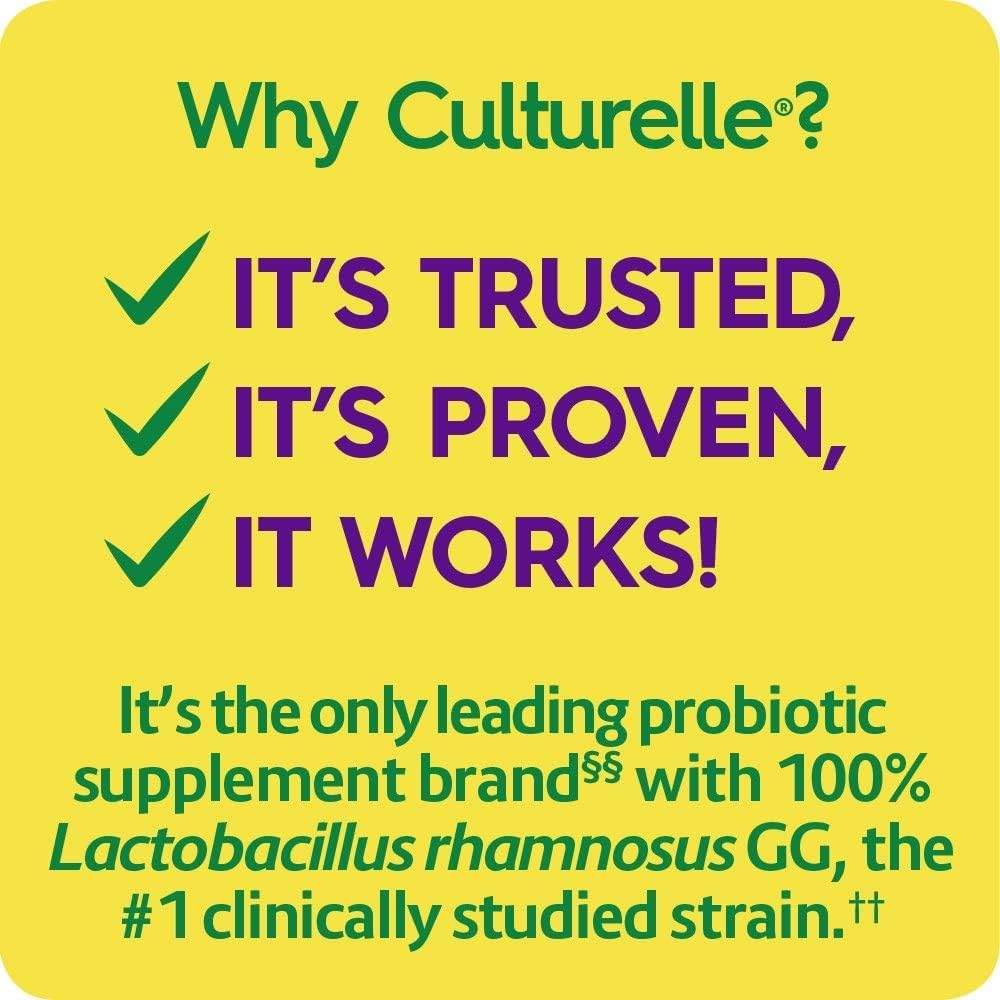 Culturelle Digestive Health Daily Probiotic for Women & Men Chewables 24 Ct