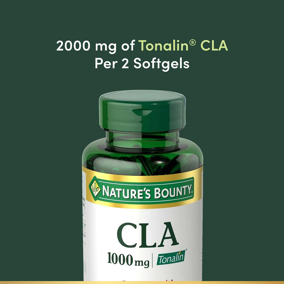 Nature's Bounty Tonalin Pills and Dietary Supplement, 1000mg, 50 Softgels