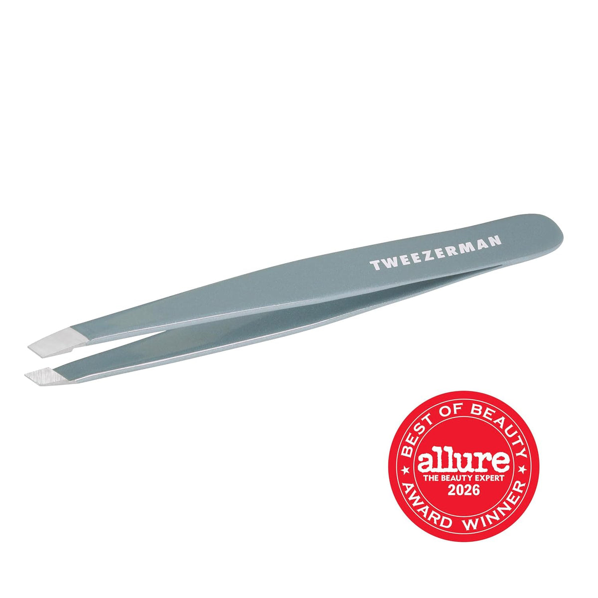 Tweezerman Slant Tweezer Eyebrow Tweezers Mist Blue