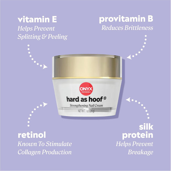 Onyx Professional Hard as Hoof Nail Strengthening Cream, Island Coconut 1oz