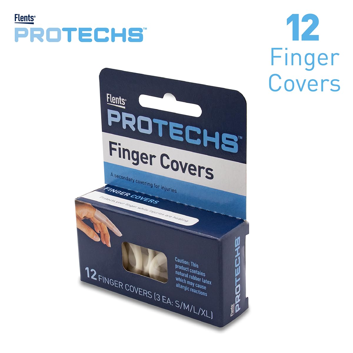 Flents First Aid Finger Covers, Assorted Sizes, 12 Count Protection Set