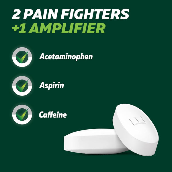 Excedrin Extra Strength Caplets for Headache Pain Relief, 100 count