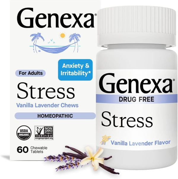 Genexa Stress, Anxiety & Stress Relief Made Clean, 60 Chewable Tablets