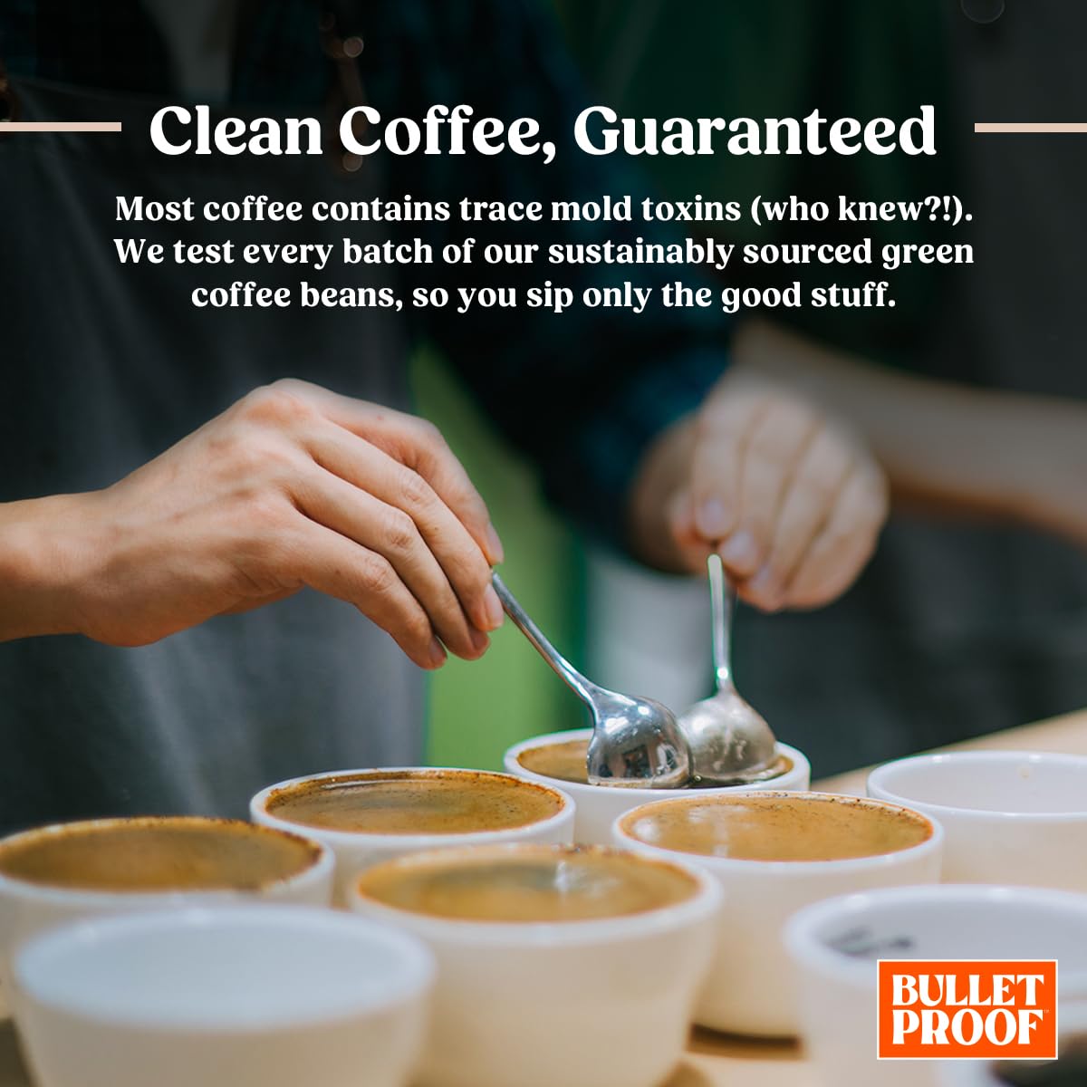 Bulletproof Original Medium Roast Single-Serve Pods, 10 Count, Arabica Beans, Clean Coffee Tested for Toxins