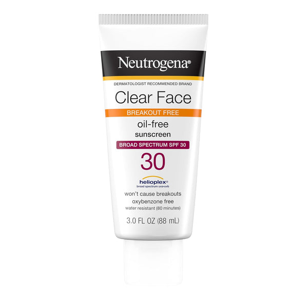 Neutrogena Clear Face Sunscreen Lotion SPF 30, 3 fl. oz