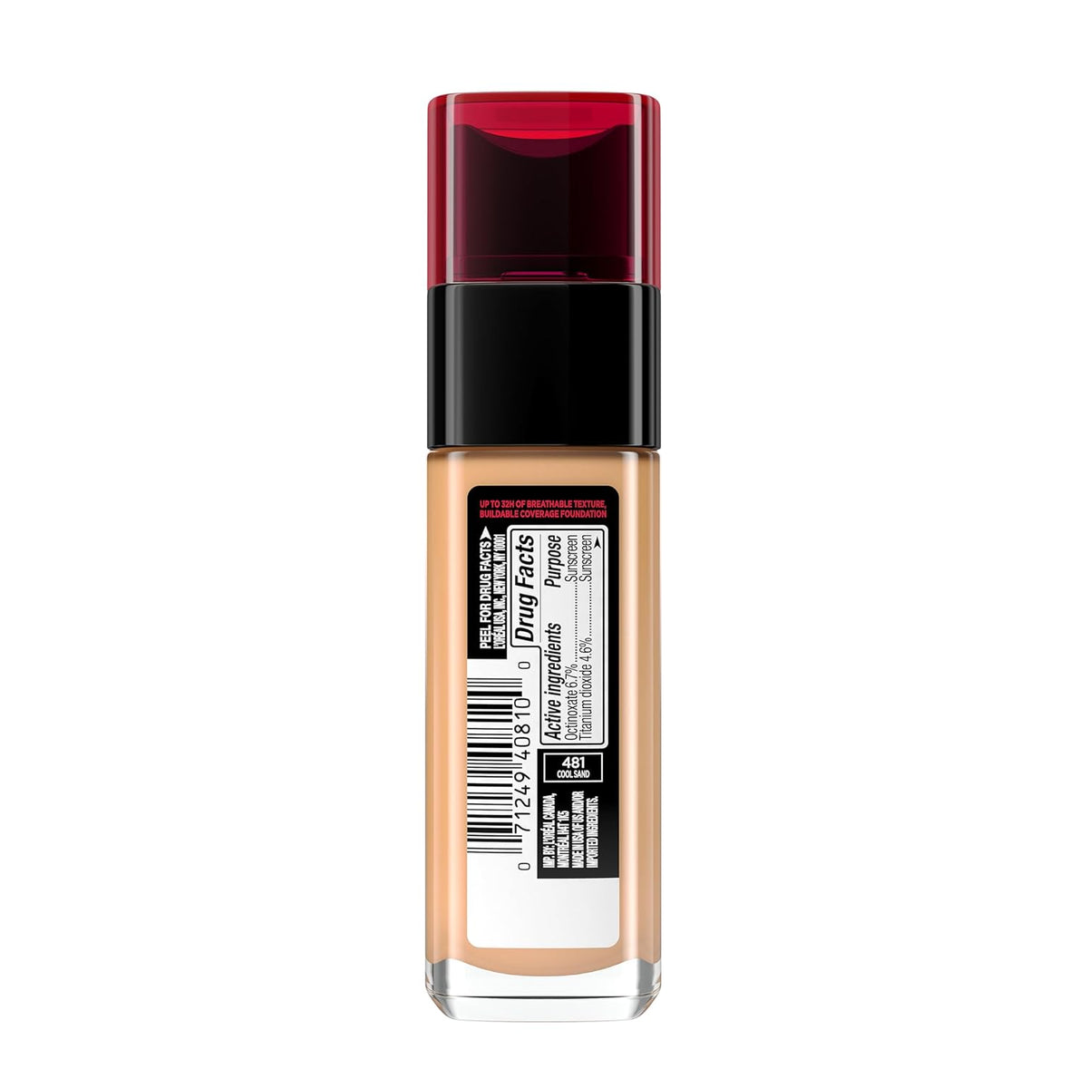 L'Oréal Infallible Fresh Wear 24HR Foundation, 481 Cool Sand, 1 oz