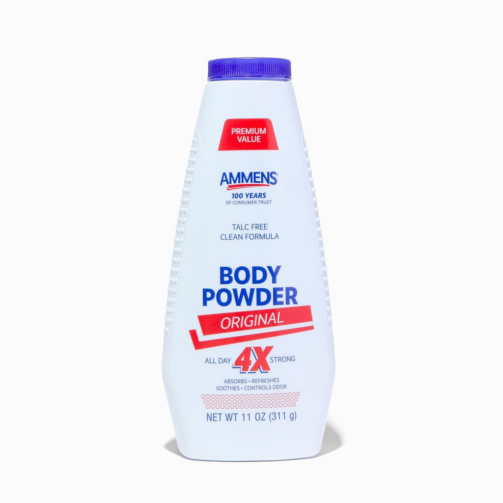 Ammens Original Body Powder - Talc Free Body Powder with Naturally Derived Cornstarch - Free from Dye and Parabens - Soothes Itchy Skin - 11 oz