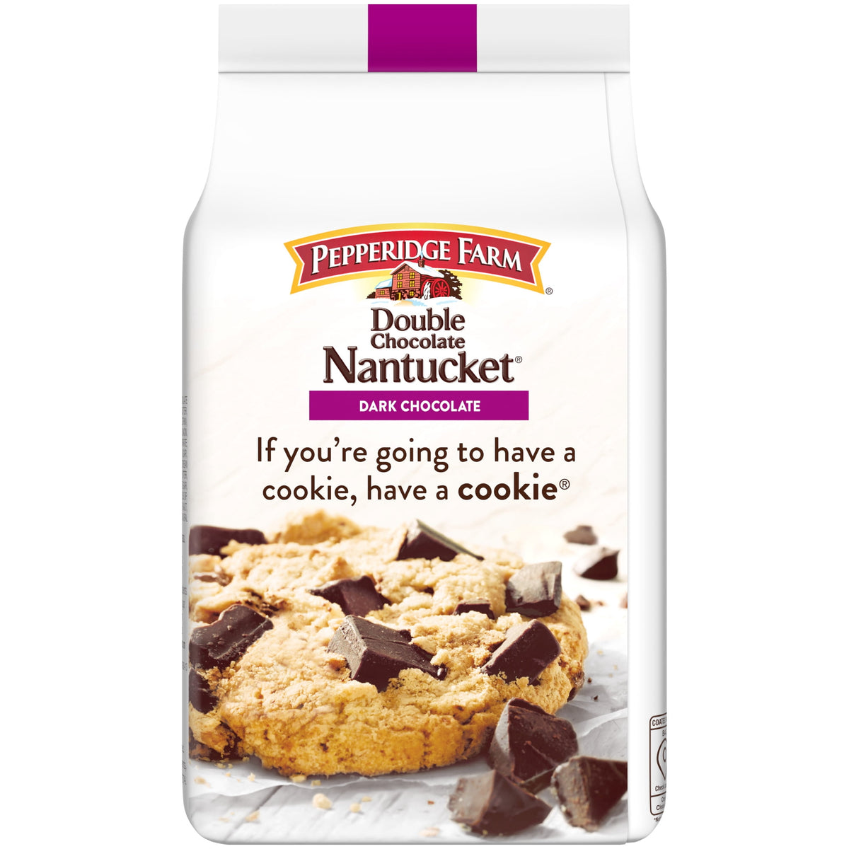 Pepperidge Farm Nantucket Double Dark Chocolate Chunk Cookies, 7.75 oz Bag