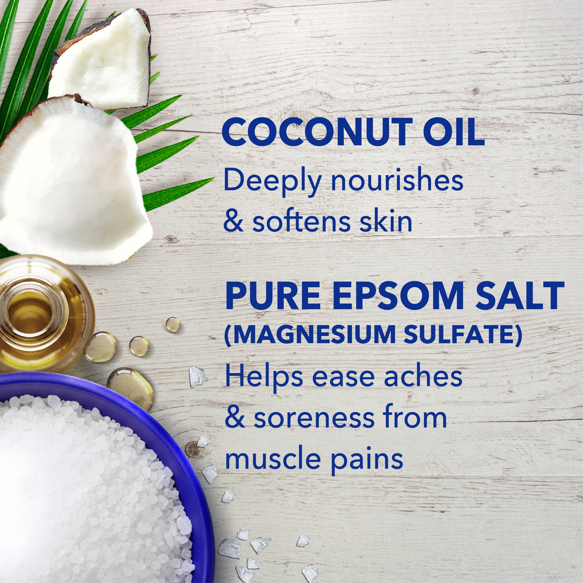 Dr Teal's Epsom Salt Magnesium Soak, Nourish & Protect with Coconut Oil, 3 lbs