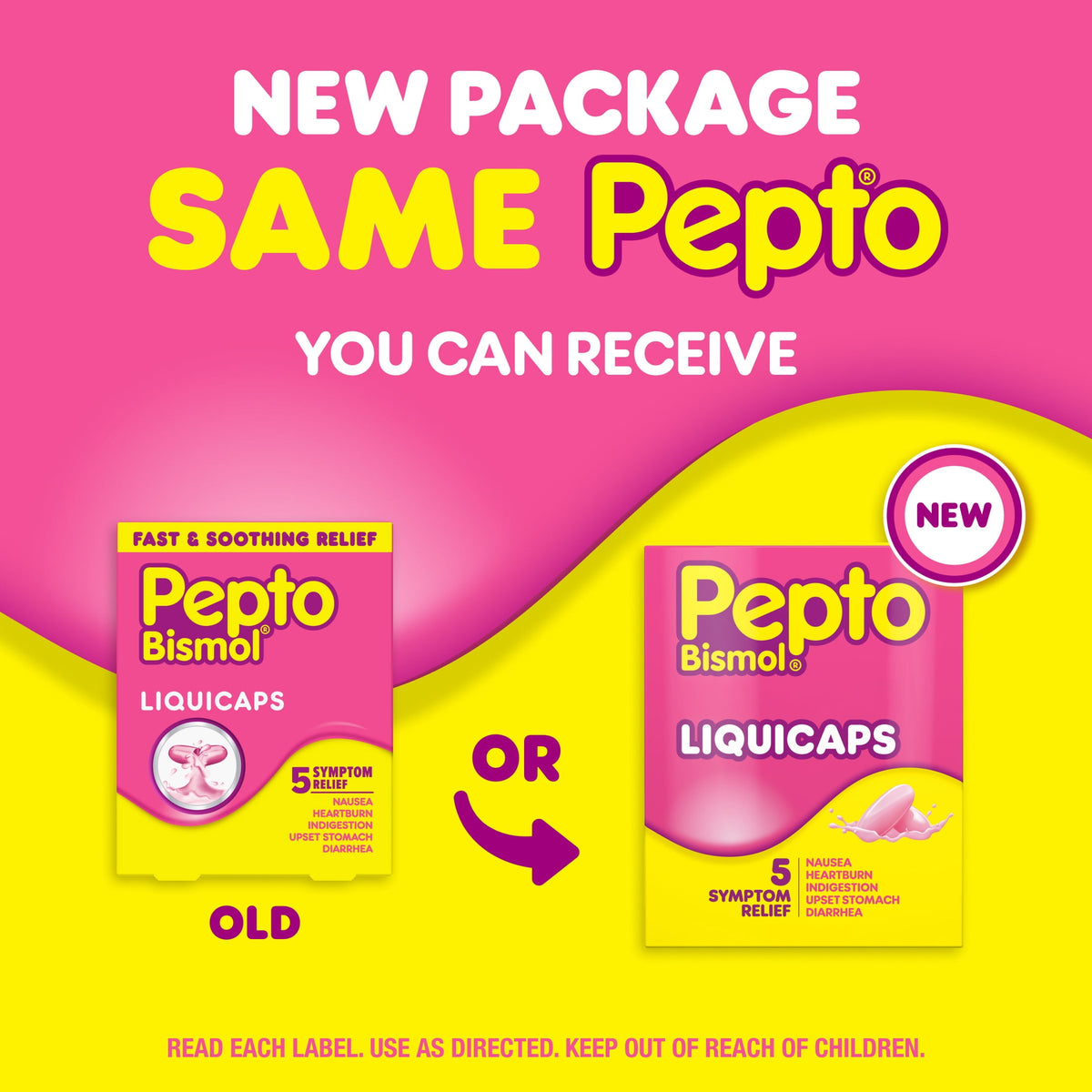 Pepto Bismol Liquicaps, Upset Stomach Relief, Stomach Relief, Anti-Diarrheal, 24 Count