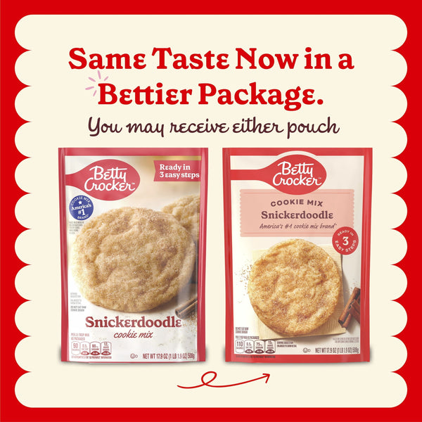 Betty Crocker Snickerdoodle Cookies, Cookie Baking Mix, 17.9 oz