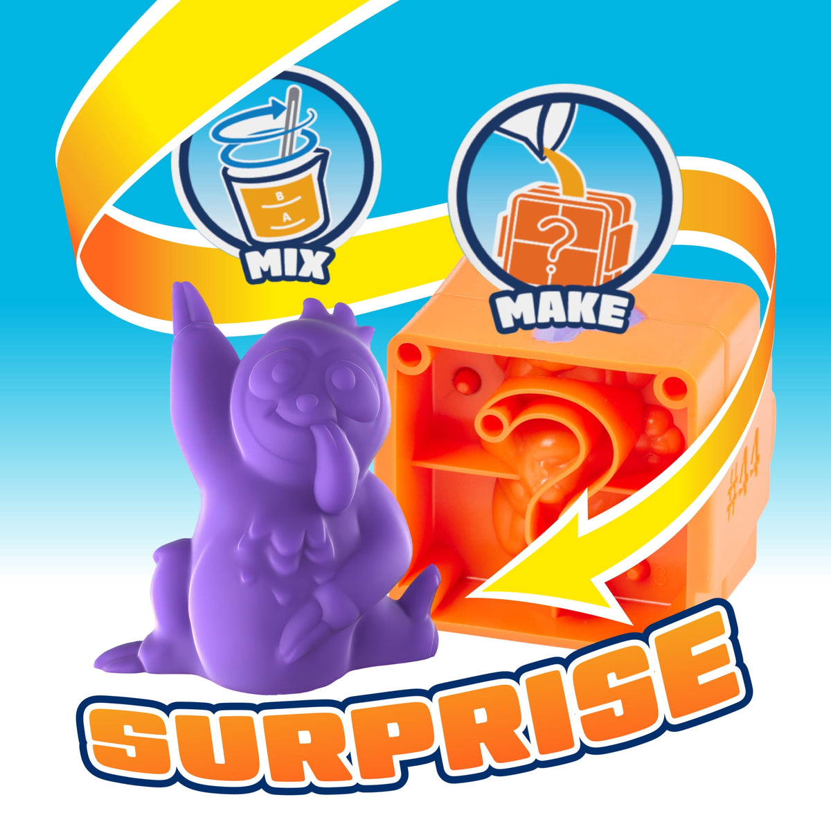 Elmer’s Squishies DIY Squishy Toy Kit, 4 Count Mystery Characters