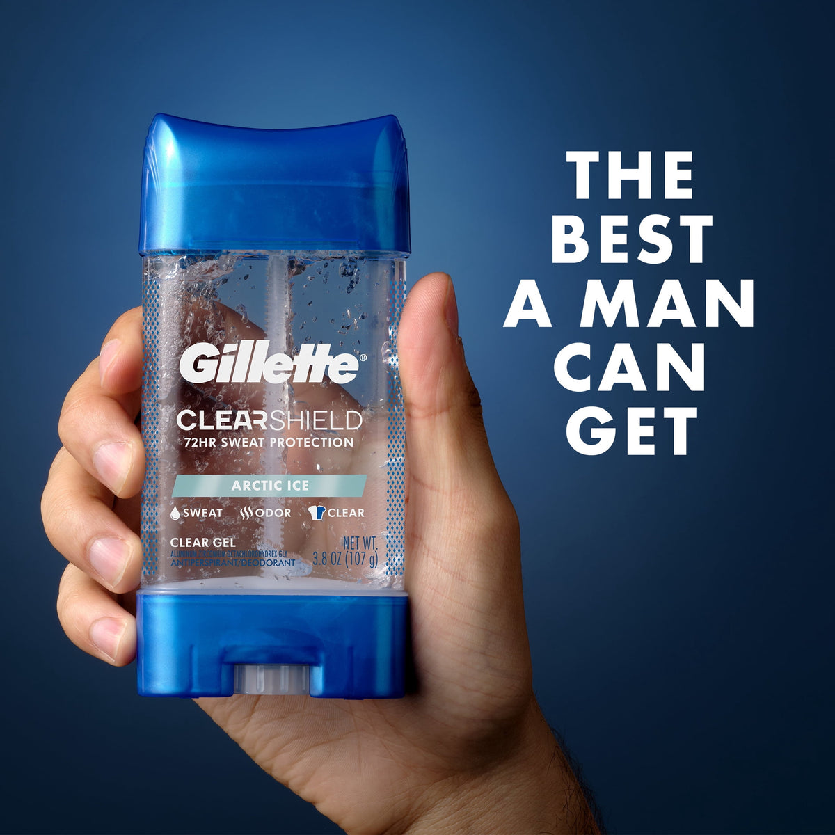 Gillette Antiperspirant and Deodorant for Men, Clear Gel, Arctic Ice, 3.8oz