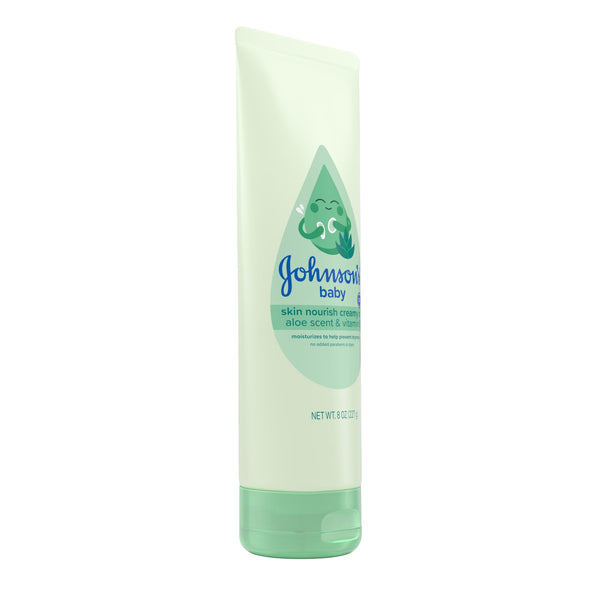 Johnson's Baby Skin Nourish Creamy Oil With Aloe Scent & Vitamin E, 8 oz
