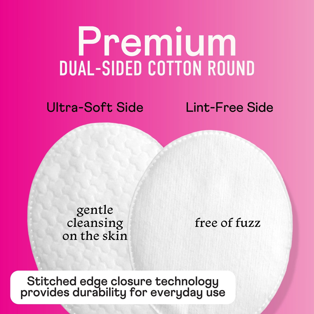Swisspers Premium Cotton Ovals, 100% Chlorine-Free, Dermatologist Tested, Soft & Hypoallergenic Cotton Pads, Vegan, Sensitive Skin Safe, 50 Count