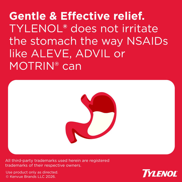 Tylenol Extra Strength Pain Relief Acetaminophen Caplets 500mg, 24 Count
