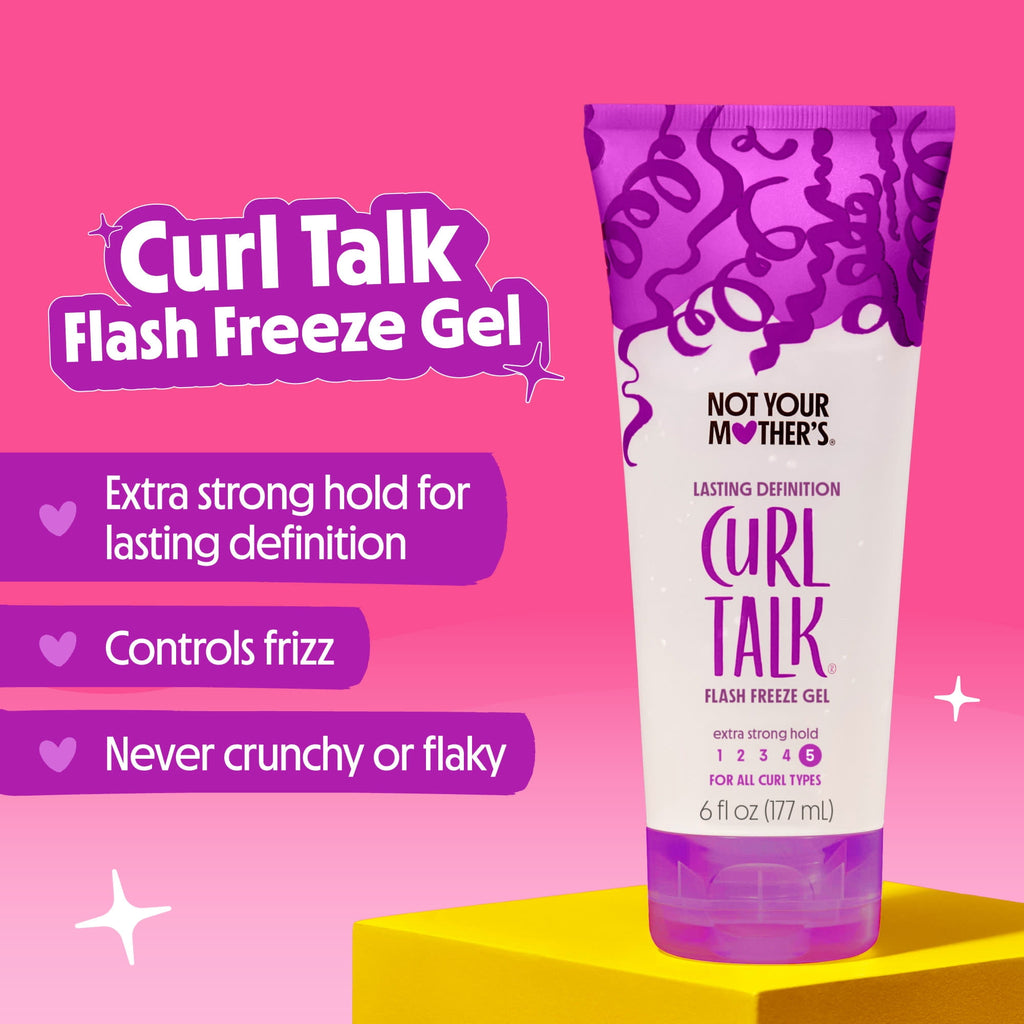 Not Your Mother's Curl Talk Flash Freeze Gel, Extra Strong Hold, For All Curl Types, 6 fl oz
