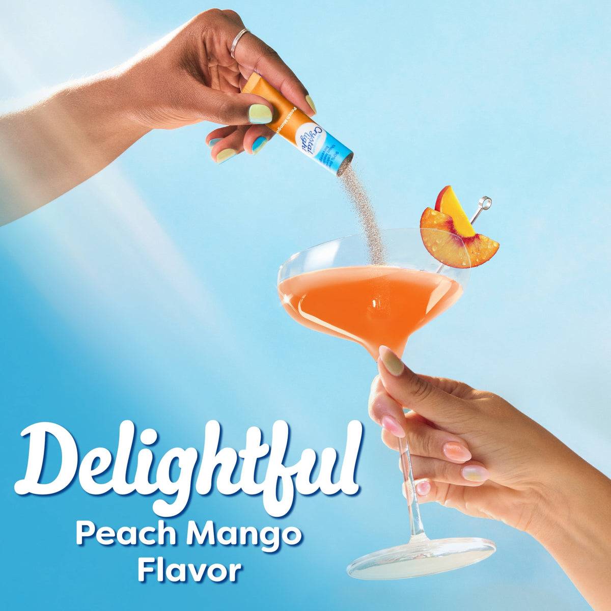 Crystal Light Drink Mix with Caffeine, 10 Packets, for Convenient On-the-Go Flavorful Hydration, Peach Mango Natural Flavor With Other Natural Flavor