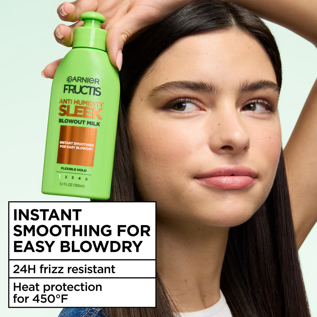 Garnier Fructis Style Anti-Humidity Smoothing and Straightening, All Hair Types, Milk, 5.1 fl oz