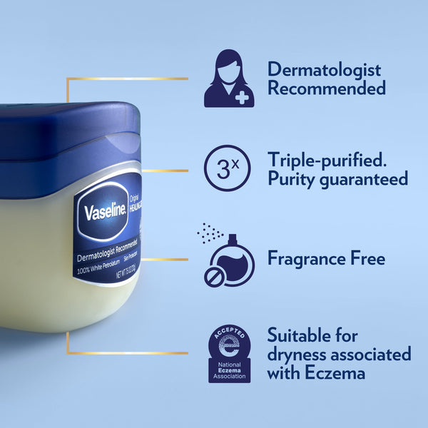 Vaseline Petroleum Jelly Skin Care For Dry Skin and Eczema Relief Original 100% Pure Petroleum Jelly, 13 oz