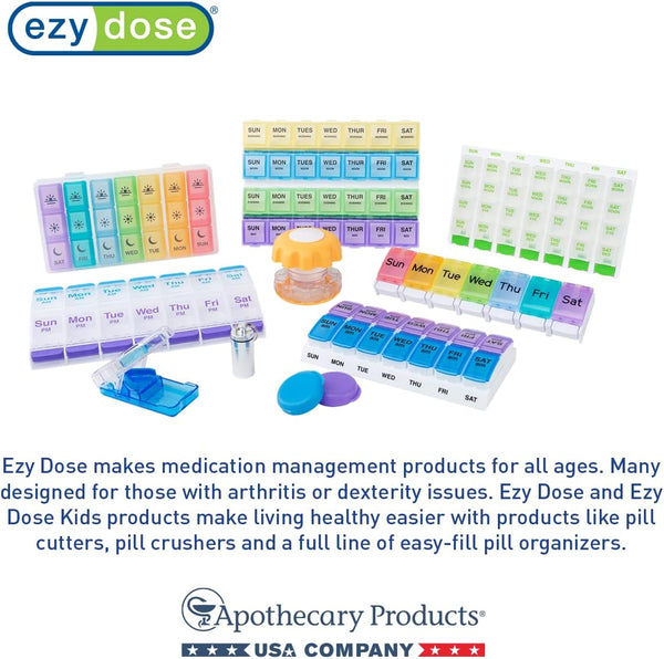 Ezy Dose Pill Cutter with Storage, Cut Vitamins and Tablets, Color May Vary