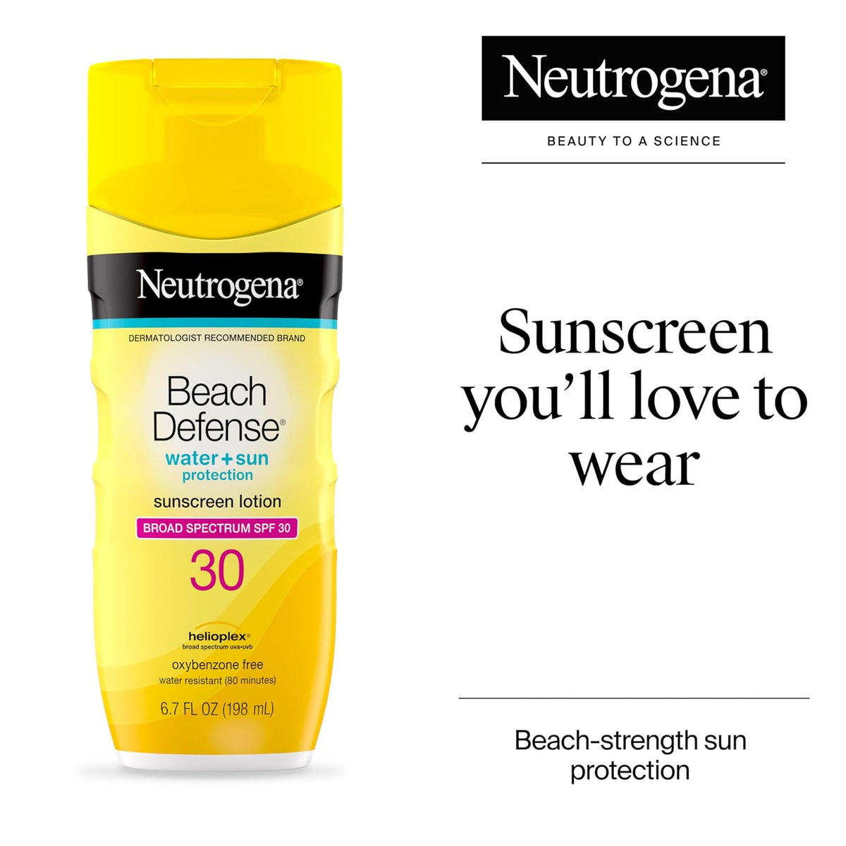 Neutrogena Beach Defense Sunscreen Lotion SPF 30, 6.7 fl oz