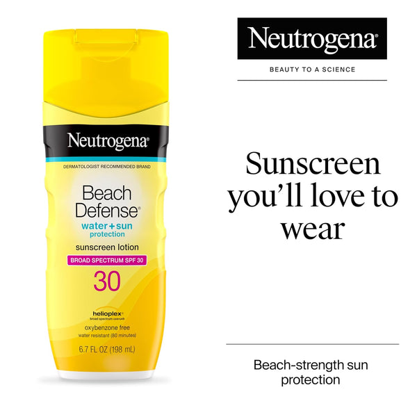 Neutrogena Beach Defense Sunscreen Lotion SPF 30, 6.7 fl oz