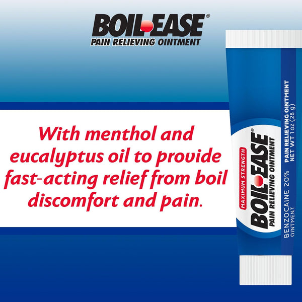 Boil Ease Pain Relieving Ointment, Max Strength, 1 Oz