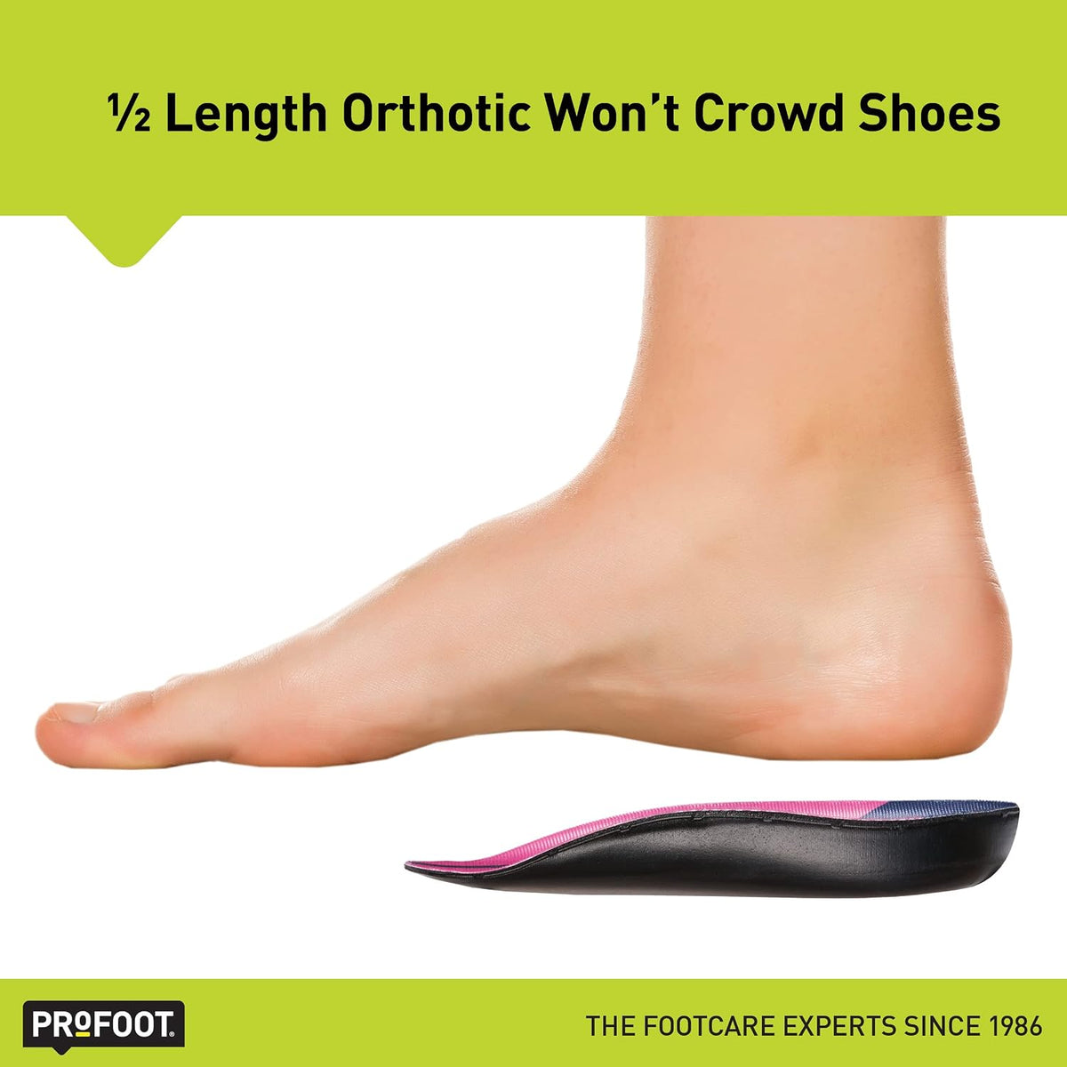 PROFOOT Plantar Fasciitis Orthotic Insoles for Women (Sizes 6-10) – Gel Shoe Inserts for Instant Heel Pain Relief and Arch Support – 1 Pair of Heel