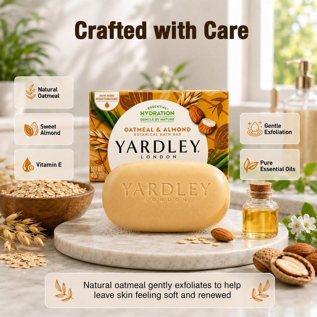 Yardley London Bath Bar Oatmeal Almond 4 oz